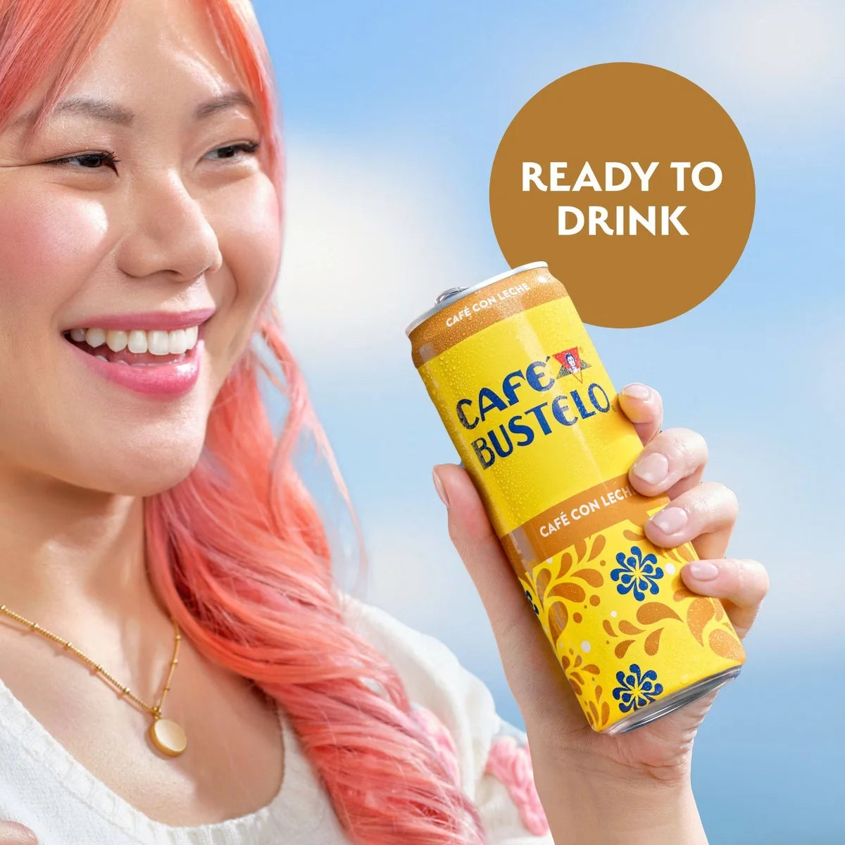Cafe Bustelo Cafe Con Leche Espresso Style Beverage with Milk - 11 fl oz