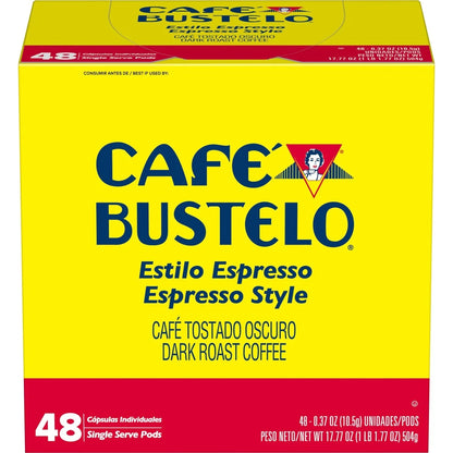 Cafe Bustelo Espresso Dark Roast Coffee  Pods - Keurig K-Cup Pods