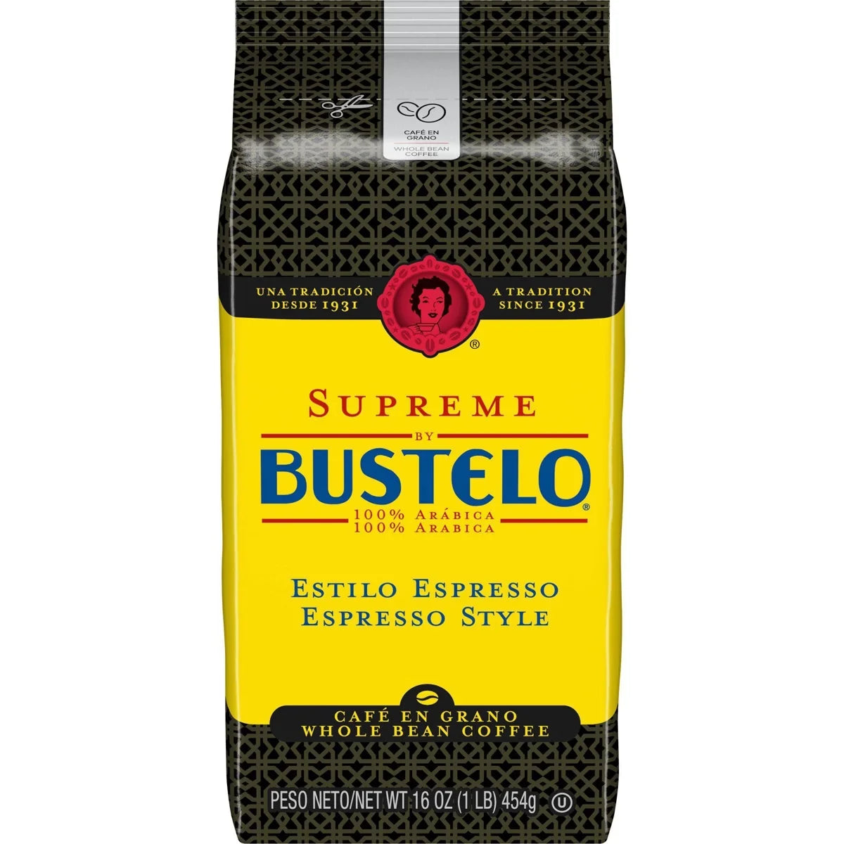 Cafe Bustelo 6 Count/16oz Each Espresso Style Dark Roast Whole Bean Coffee
