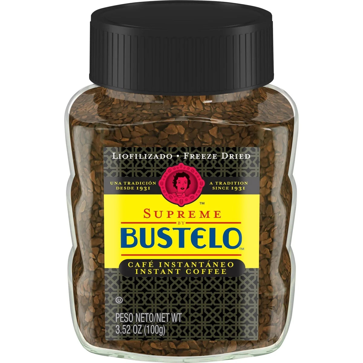 Café Bustelo Supreme Freeze Dried Instant Coffee - 3.52oz: Medium Roast