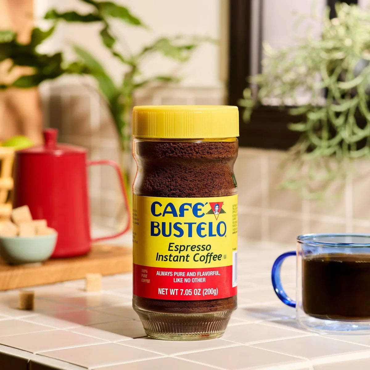 Café Bustelo Espresso-Style Dark Roast Instant Coffee - 7.05oz: Instant, Has Preparation Instructions