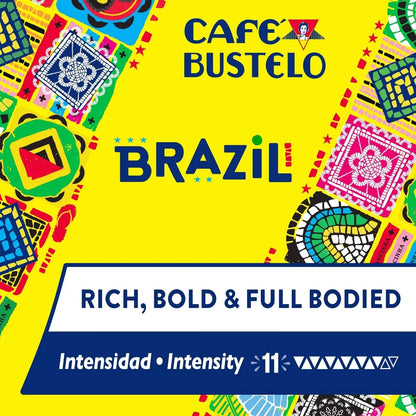 Café Bustelo Brazil Dark Roast Espresso Capsules - 10ct: Compatible With Nespresso Original Line, Toffee Flavor