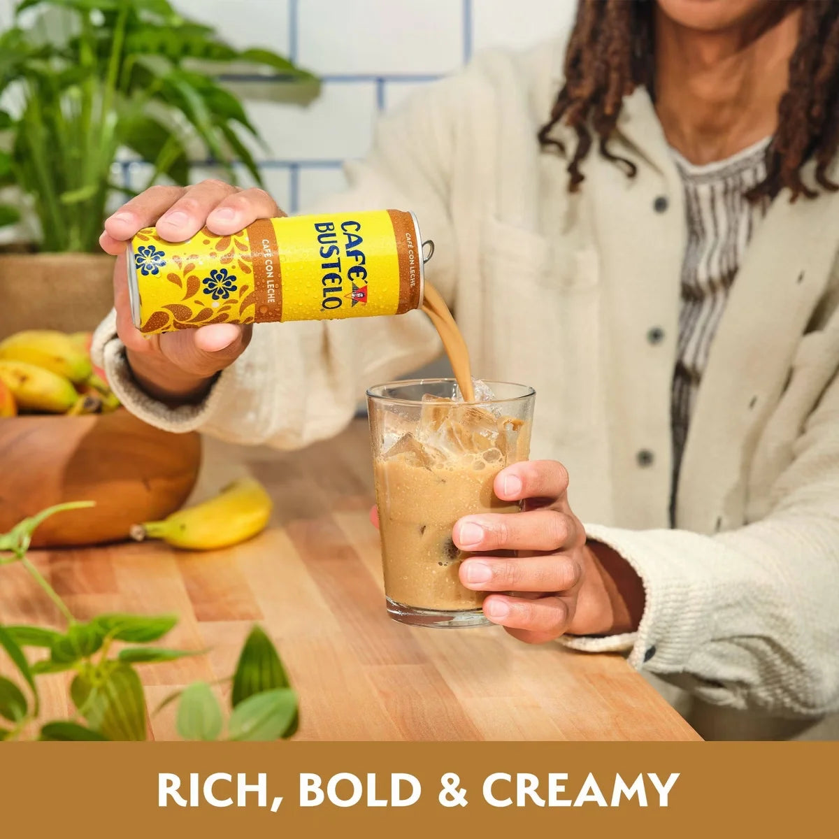 Cafe Bustelo Cafe Con Leche Espresso Style Beverage with Milk - 11 fl oz