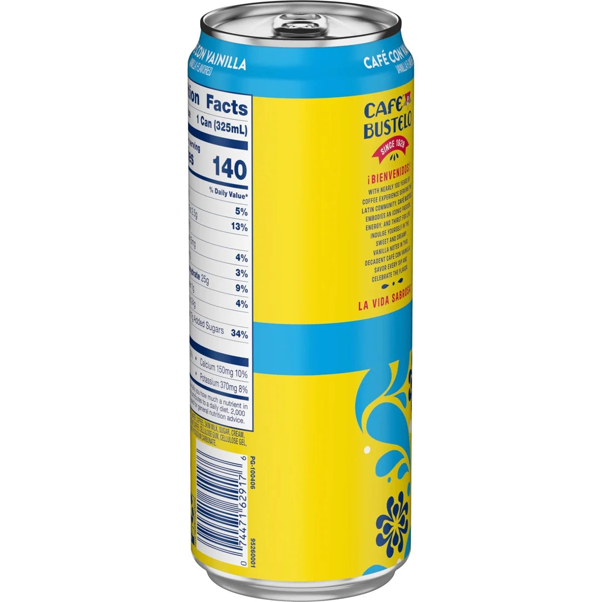 Cafe Bustelo Cafe Con Vainilla Espresso Style Beverage with Milk - 11 fl oz
