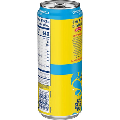 Cafe Bustelo Cafe Con Vainilla Espresso Style Beverage with Milk - 11 fl oz