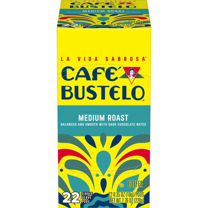 Cafe Bustelo Medium Roast Keurig K-Cup Coffee Pods - 22ct: Dark Chocolate Flavor