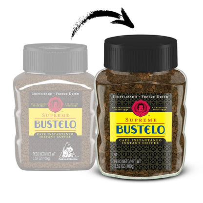 Café Bustelo Supreme Freeze Dried Instant Coffee - 3.52oz: Medium Roast