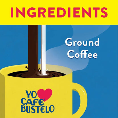 Café Bustelo Supreme Espresso-Style Medium Dark Roast Ground Coffee - 10oz: Arabica Beans