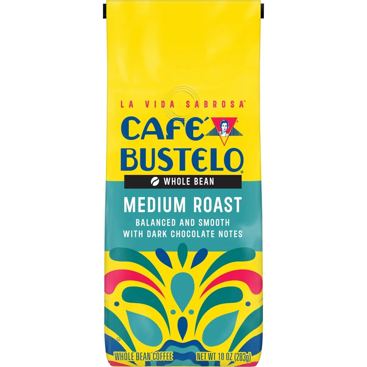 Cafe Bustelo Medium Roast Whole Bean Coffee - 10oz: Dark Chocolate