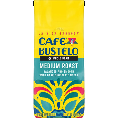 Cafe Bustelo Medium Roast Whole Bean Coffee - 10oz: Dark Chocolate