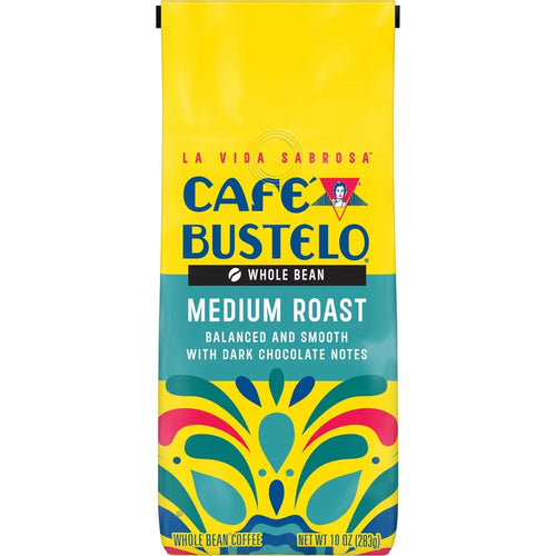 Cafe Bustelo Medium Roast Whole Bean Coffee - 10oz: Dark Chocolate