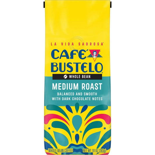 Cafe Bustelo Medium Roast Whole Bean Coffee - 10oz: Dark Chocolate