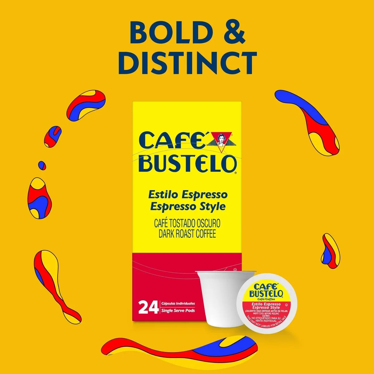 Cafe Bustelo Espresso Dark Roast Coffee  Pods - Keurig K-Cup Pods