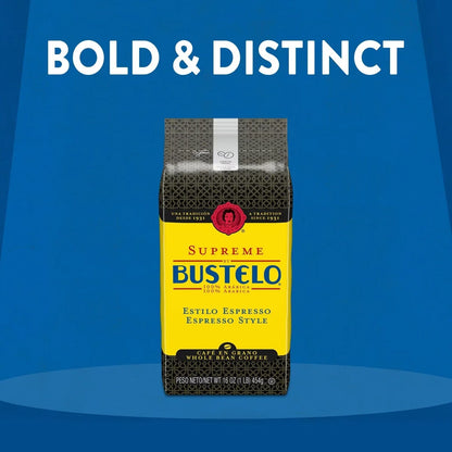 Cafe Bustelo 6 Count/16oz Each Espresso Style Dark Roast Whole Bean Coffee