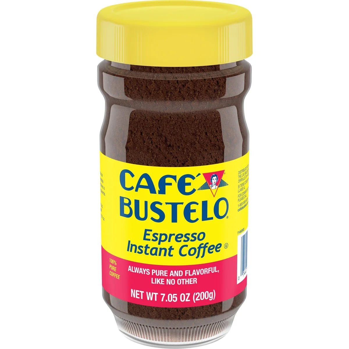 Café Bustelo Espresso-Style Dark Roast Instant Coffee - 7.05oz: Instant, Has Preparation Instructions