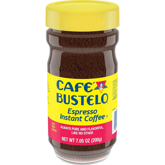 Café Bustelo Espresso-Style Dark Roast Instant Coffee - 7.05oz: Instant, Has Preparation Instructions
