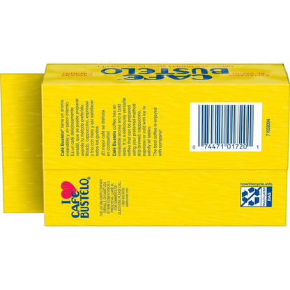Cafe Bustelo Espresso Dark Roast Ground Coffee Vacuum-Packed Brick - 10oz
