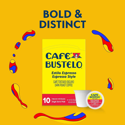 Café Bustelo Espresso Style Dark Roast Keurig K-Cup Coffee Pods - 10ct