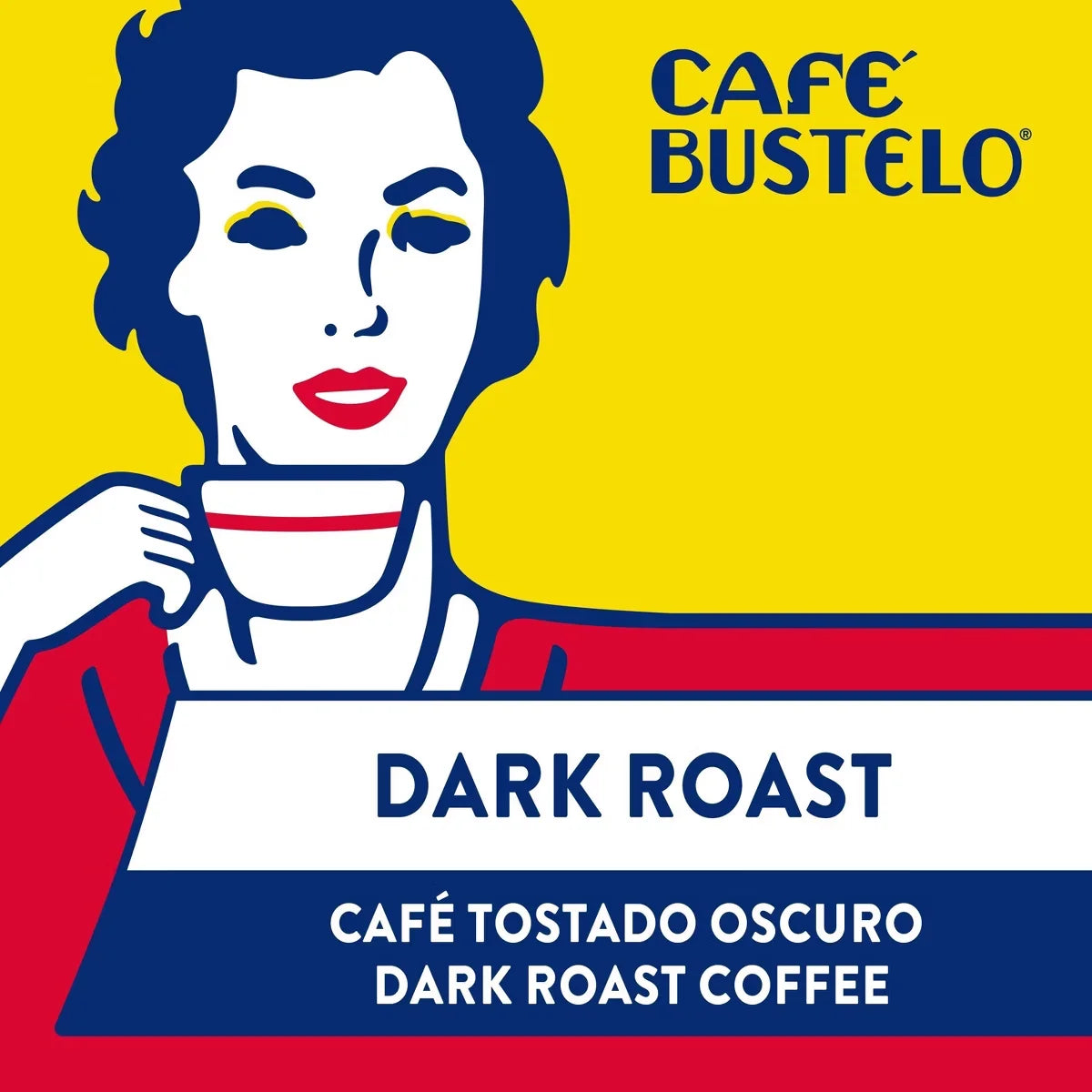 Cafe Bustelo Espresso Dark Roast Ground Coffee Vacuum-Packed Brick - 10oz
