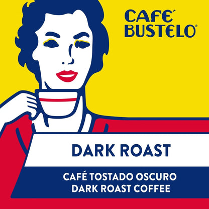 Cafe Bustelo Espresso Dark Roast Ground Coffee Vacuum-Packed Brick - 10oz