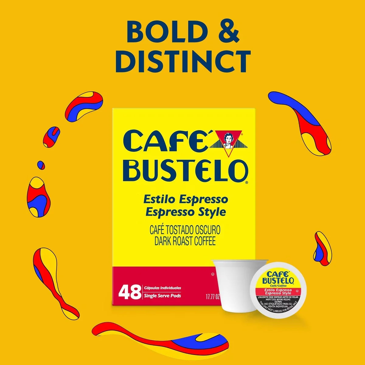 Cafe Bustelo Espresso Dark Roast Coffee  Pods - Keurig K-Cup Pods