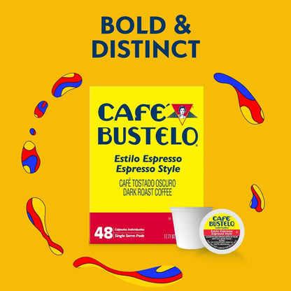 Cafe Bustelo Espresso Dark Roast Coffee  Pods - Keurig K-Cup Pods