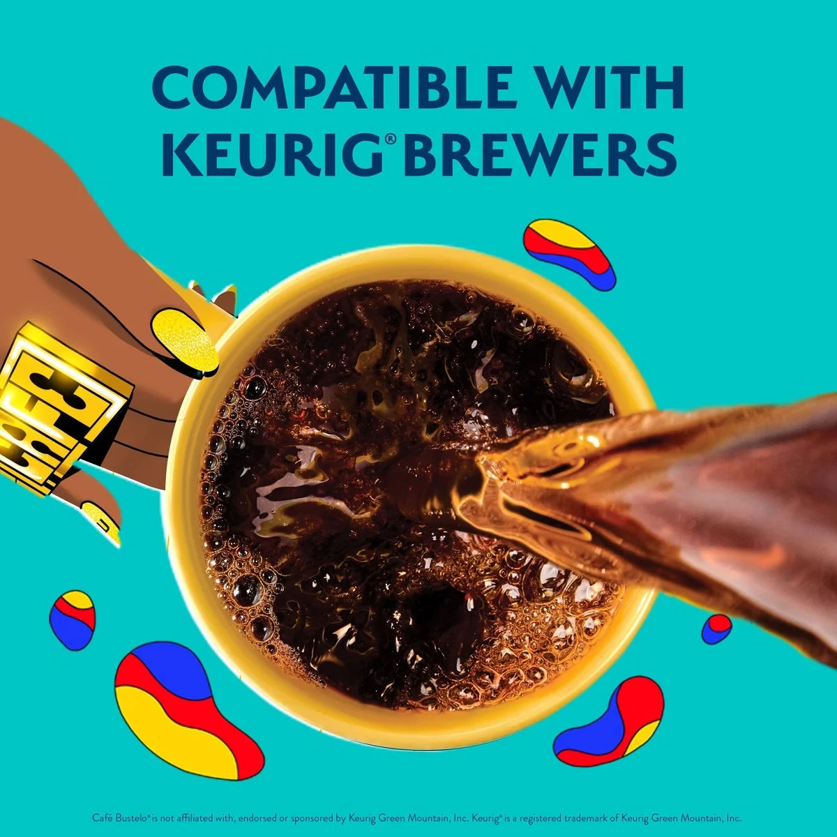 Cafe Bustelo Medium Roast Keurig K-Cup Coffee Pods - 22ct: Dark Chocolate Flavor